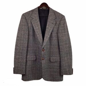 Vintage Bachrach Houndstooth Check Wool Blazer Men’s Size 42L Sport Coat